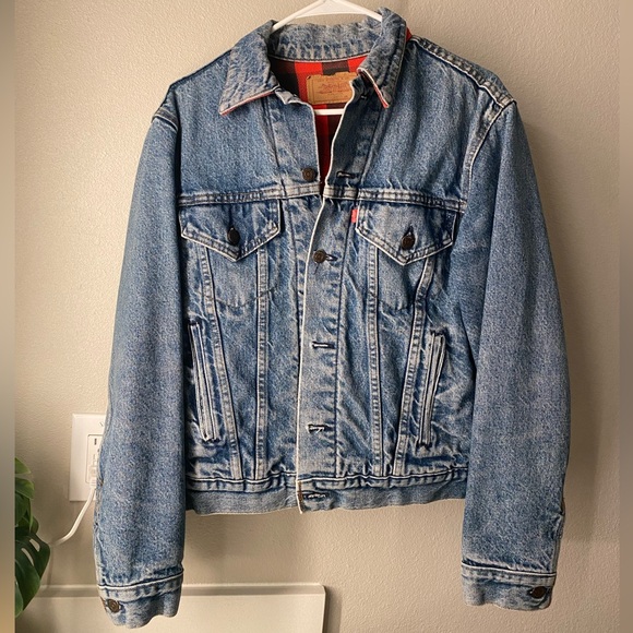 Vintage Levi Flannel Denim Jacket (M) - Picture 3 of 4